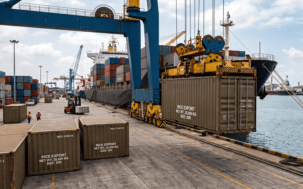 VERTEX premium rice export container shipping global bulk rice supplier