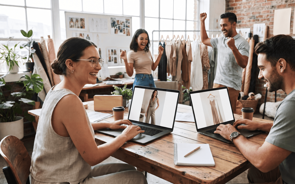 Fashion brand launching online through social media and ecommerce before bulk production