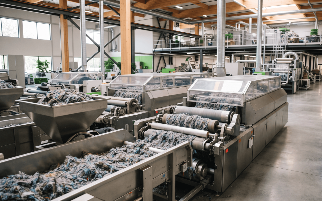 Sustainable industrial fibers and recycled manufacturing materials