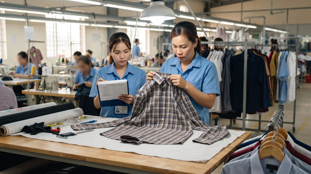 Apparel manufacturing quality control inspection for international clothing buyers