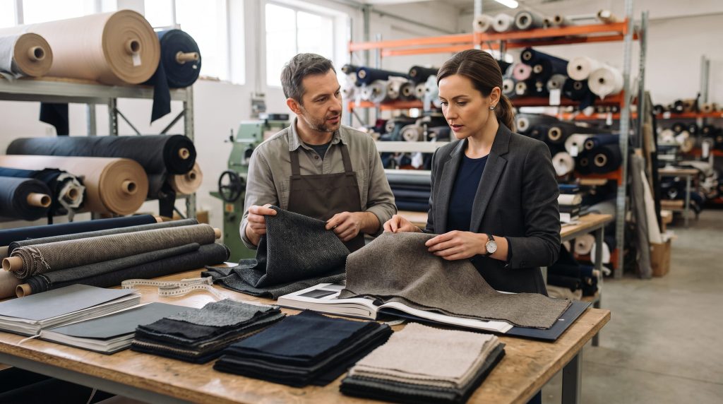 Fabric sourcing for corporate uniforms and bulk apparel orders