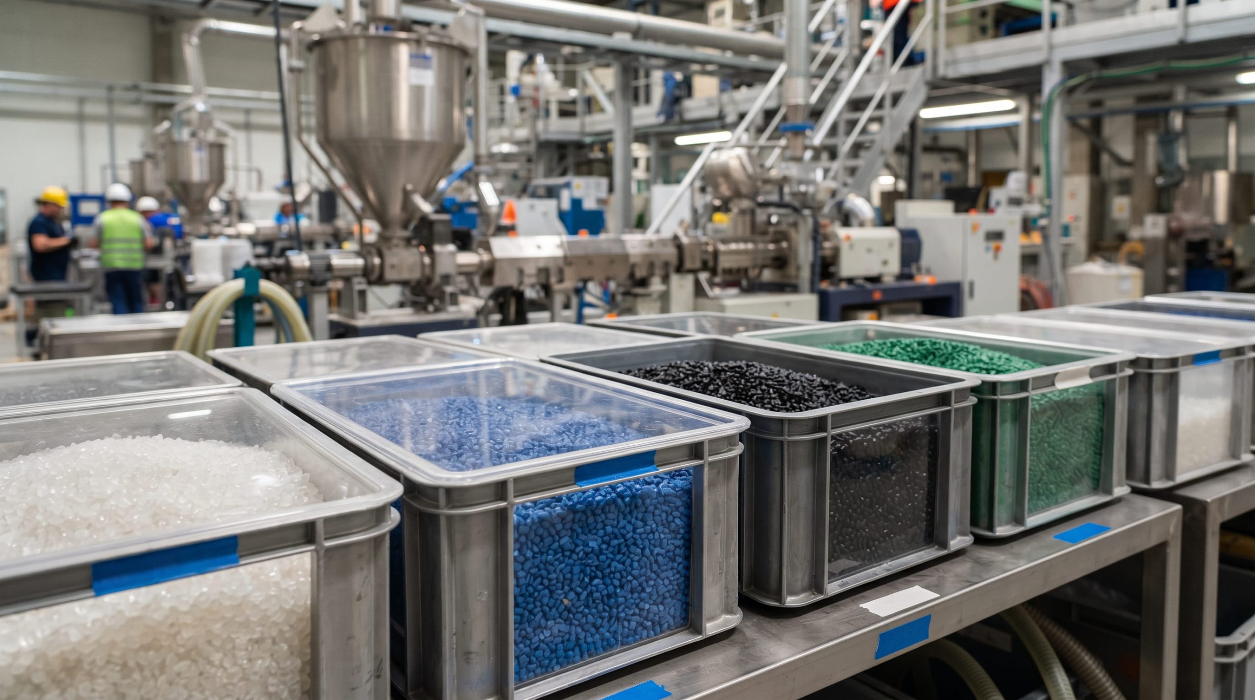 Plastic resin pellets for industrial manufacturing and polymer supply